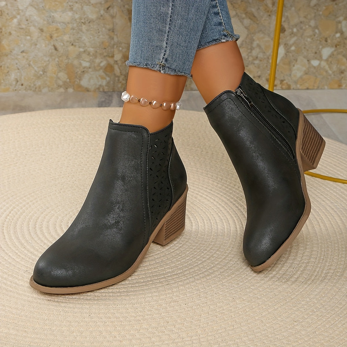 Léonie™ – Botas de cano curto respiráveis com conforto duradouro