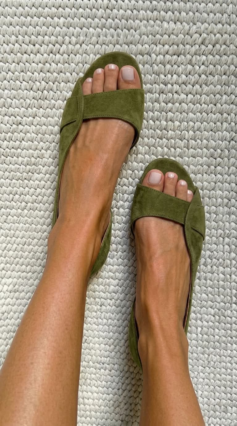 Sora – Sandalias de gamuza con talón abierto
