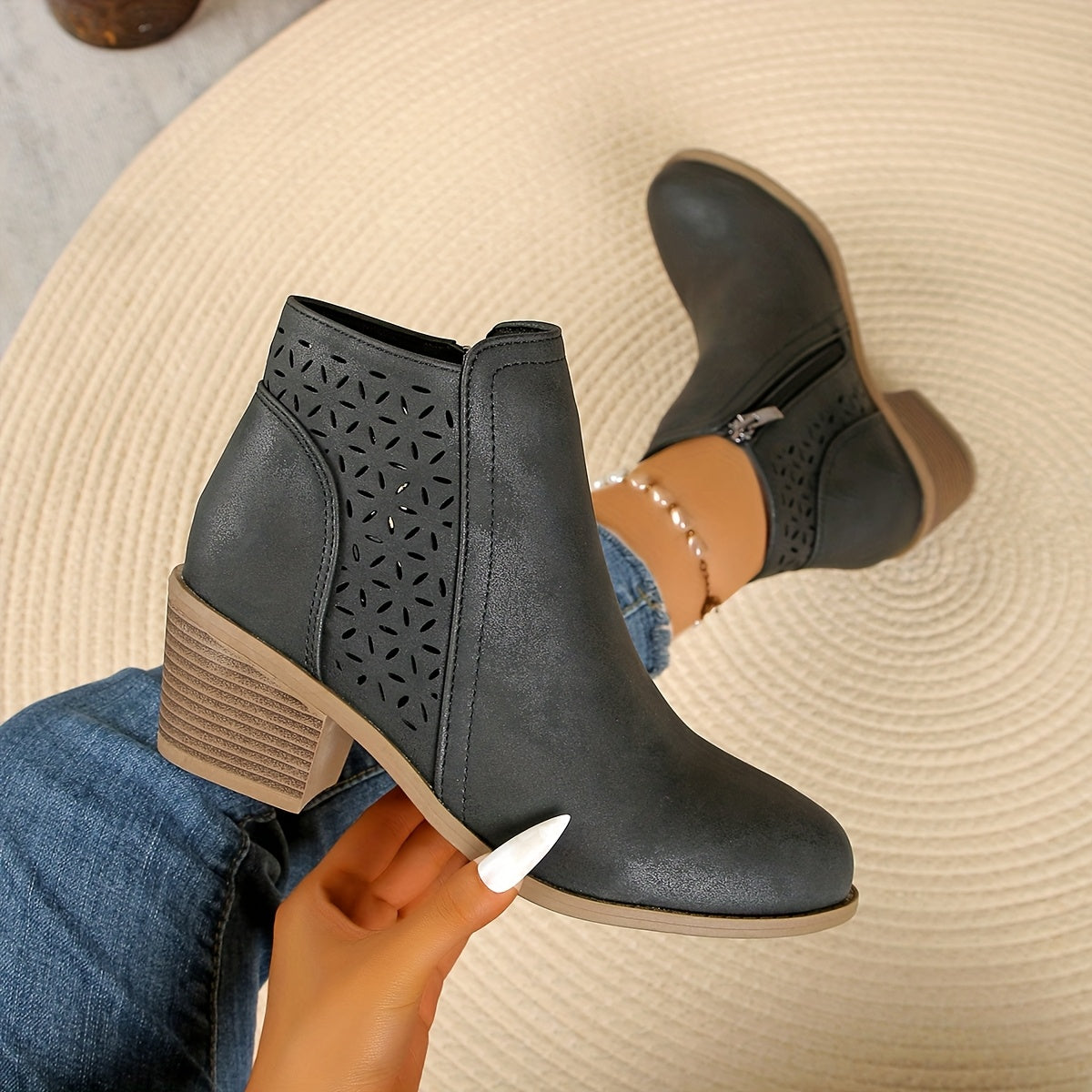 Léonie™ – Botas de cano curto respiráveis com conforto duradouro