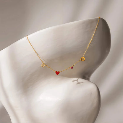 Collar de Charms Espaciales en Oro 18K
