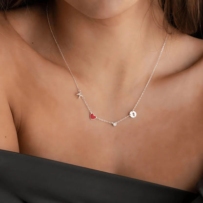 Collar de Charms Espaciales en Oro 18K