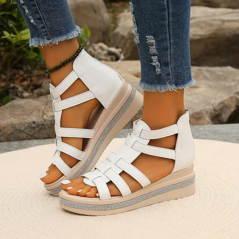 Rose – Sandalias elegantes con taco chino