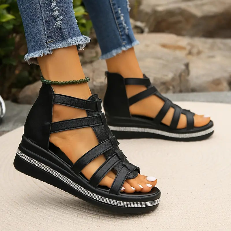 Rose – Sandalias elegantes con taco chino