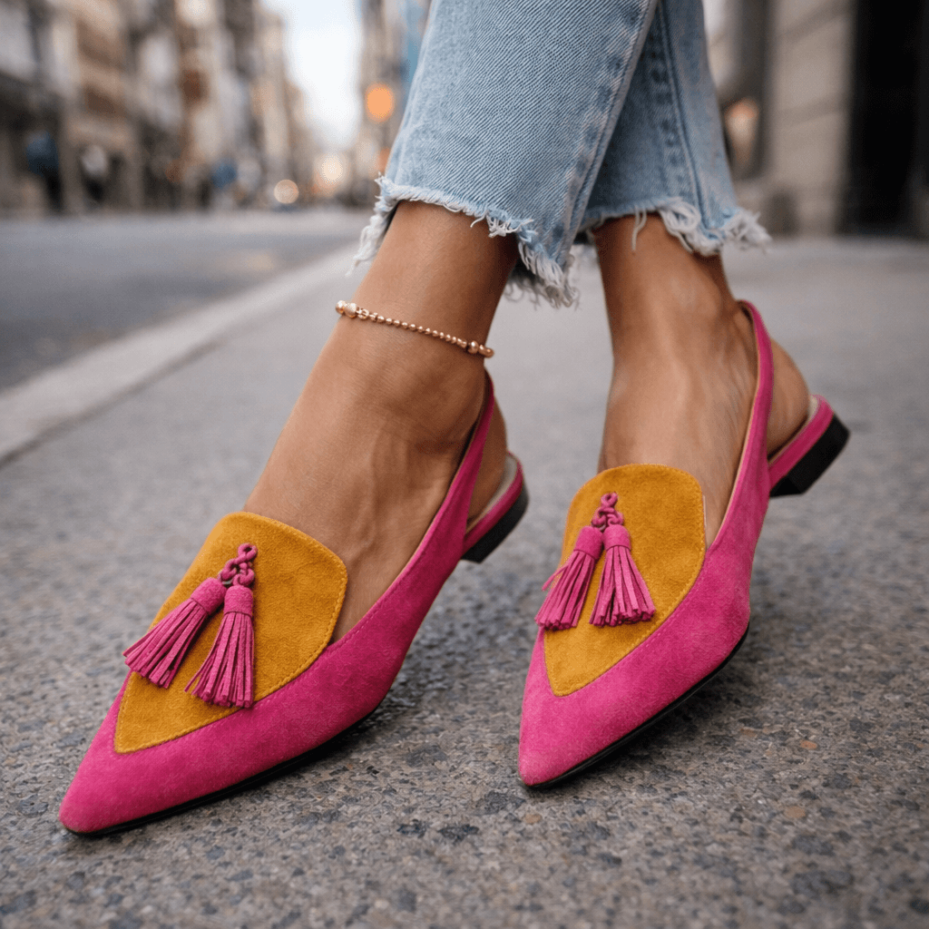 Lorena – Sandalias con tiras y flecos