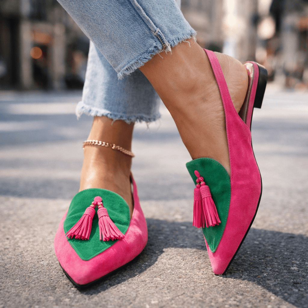 Lorena – Sandalias con tiras y flecos