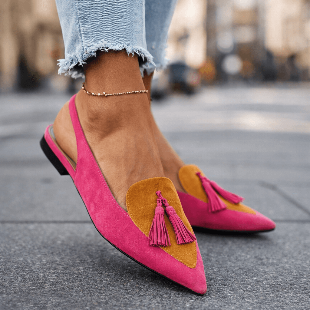 Lorena – Sandalias con tiras y flecos