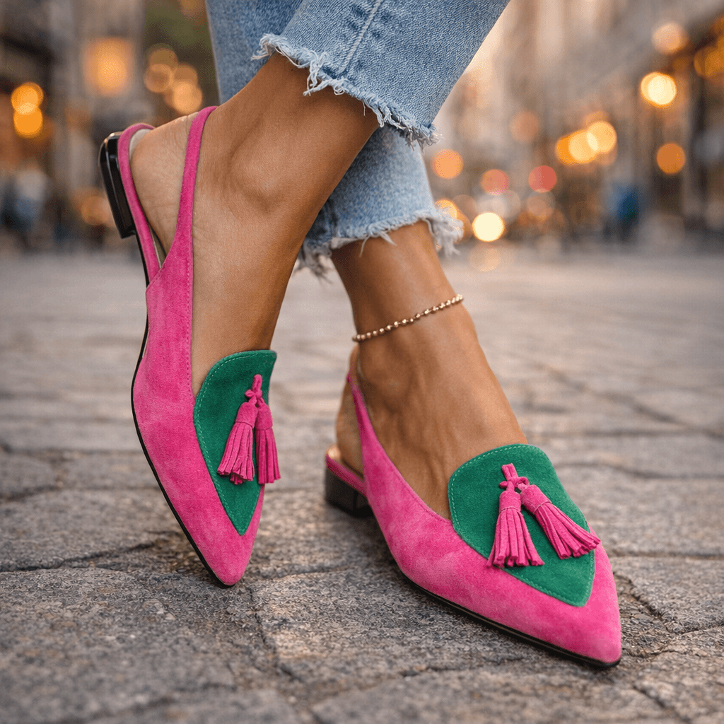 Lorena – Sandalias con tiras y flecos