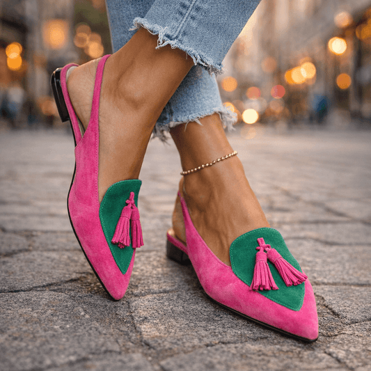 Lorena – Sandalias con tiras y flecos