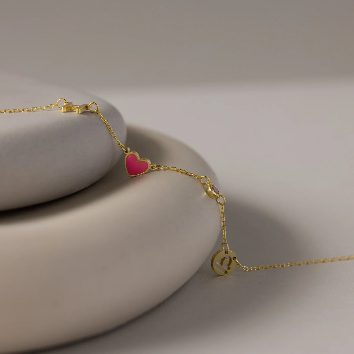 Collar de Charms Espaciales en Oro 18K