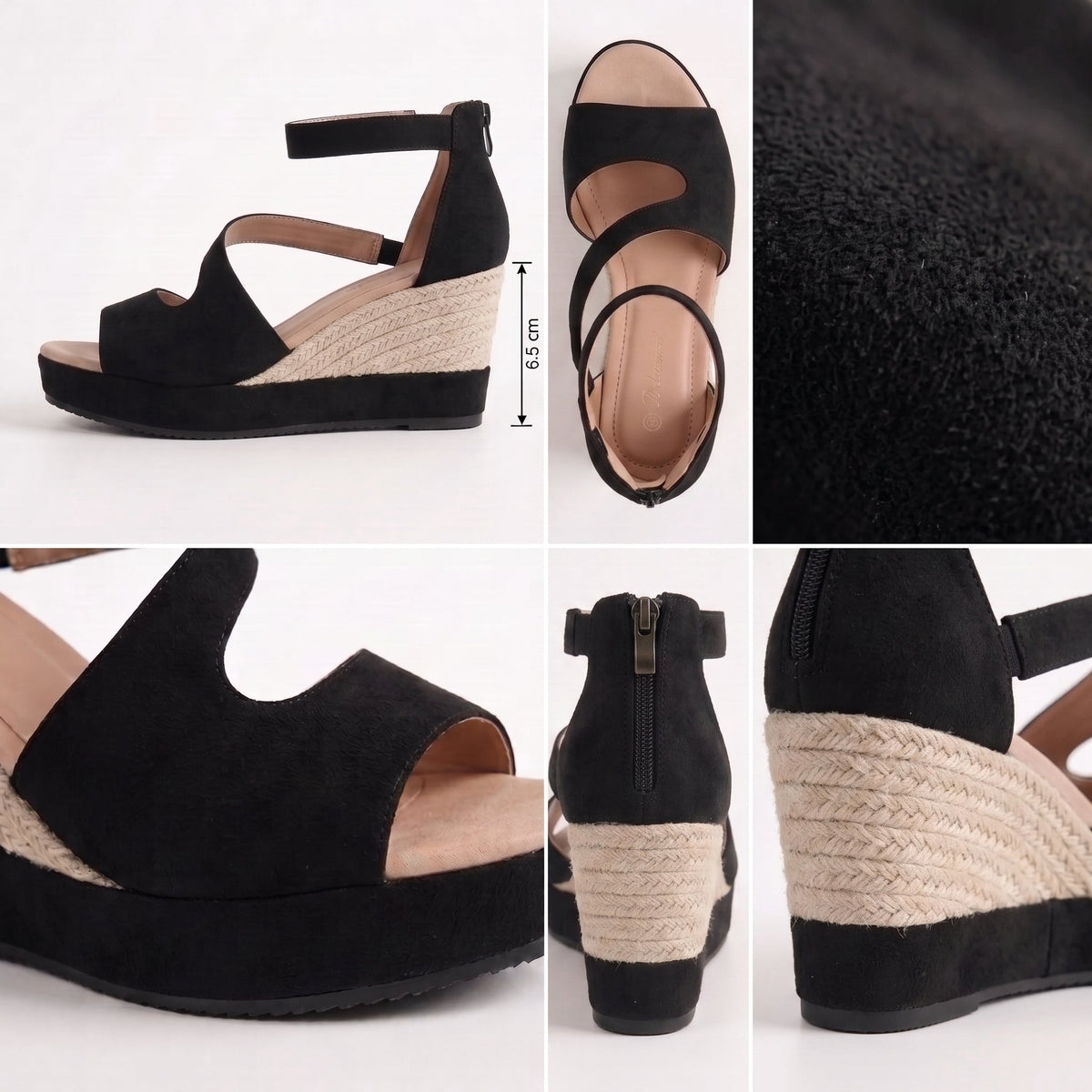 Monica | Letní espadrilkový klínek se sponou pro ženy