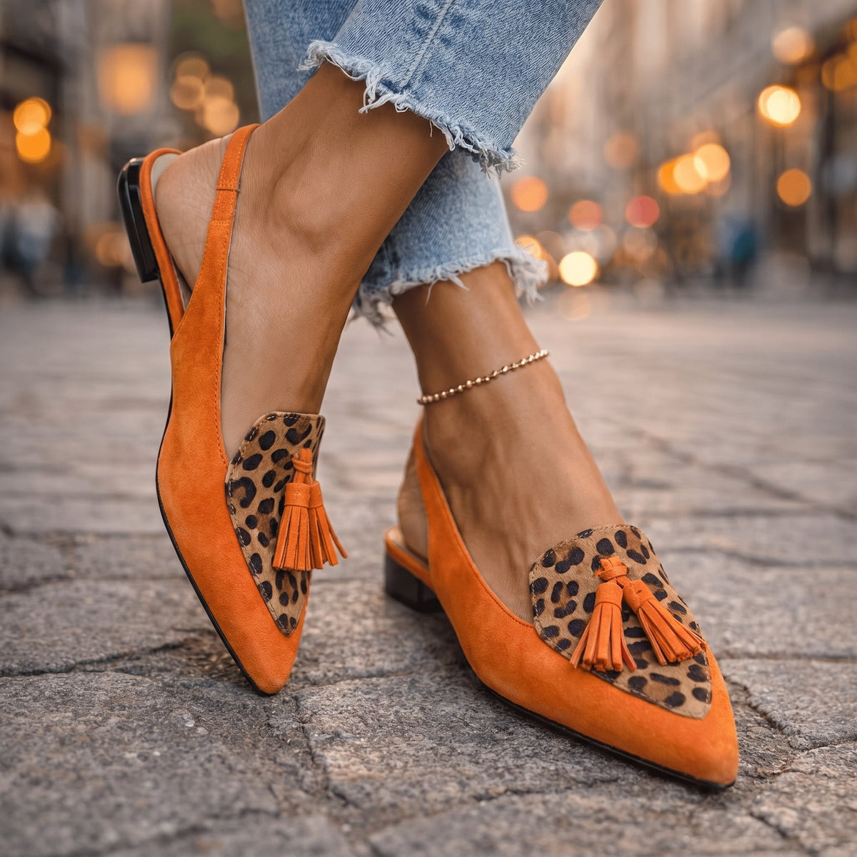 Lorena – Sandalias con tiras y flecos