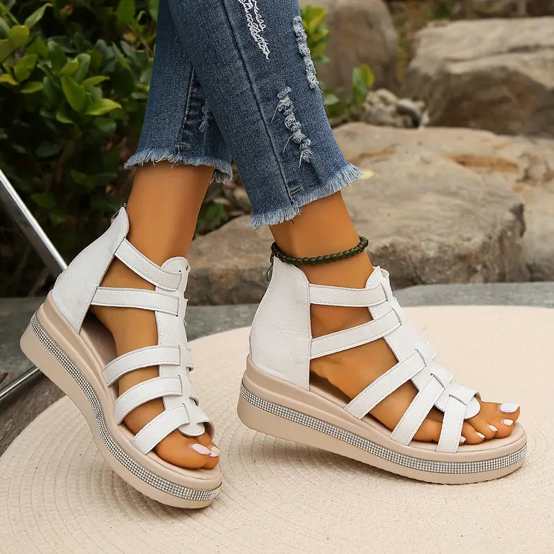 Rose – Sandalias elegantes con taco chino