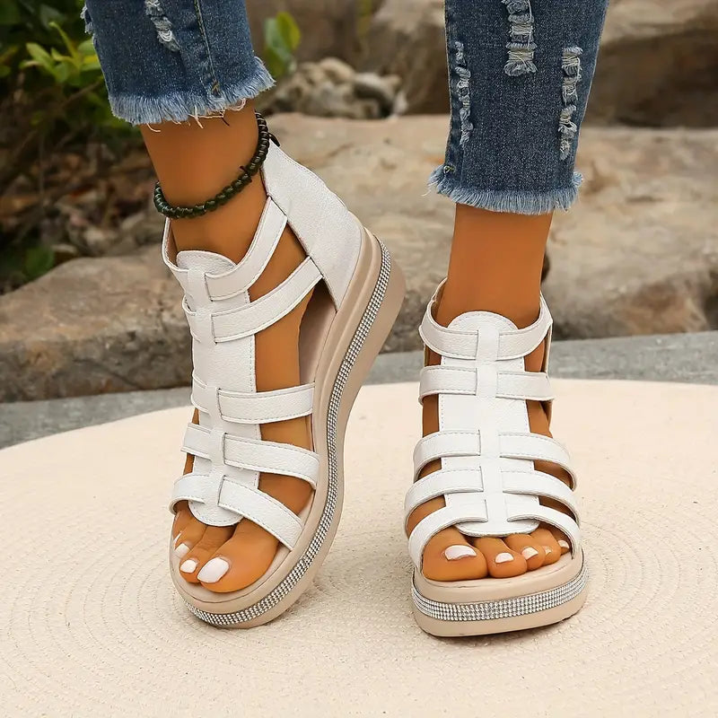 Rose – Sandalias elegantes con taco chino